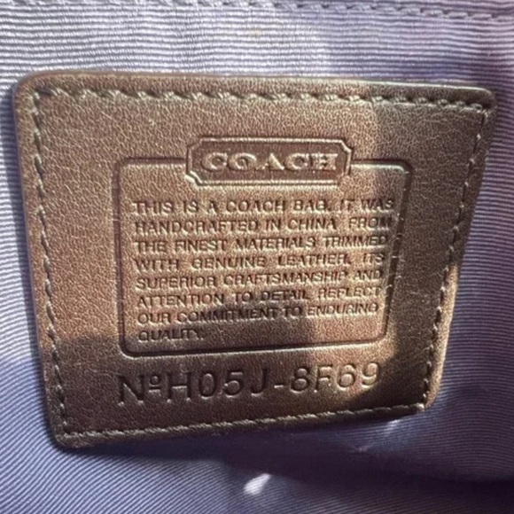 Coach 2005 Signature Patchwork Suede, Leather Canvas Satchel VINTAGE - Picture 14 of 16